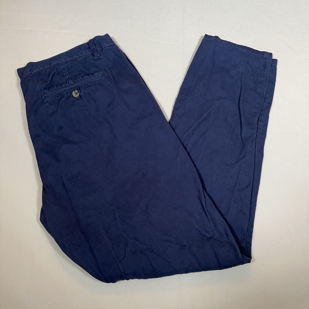 KANGOL Slim Fit Chino Trousers Mens 40L Navy Pants Casual Preppy READ
